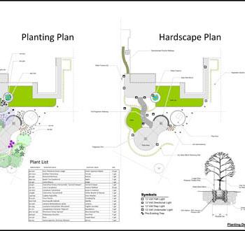 Hardscape landscape plans